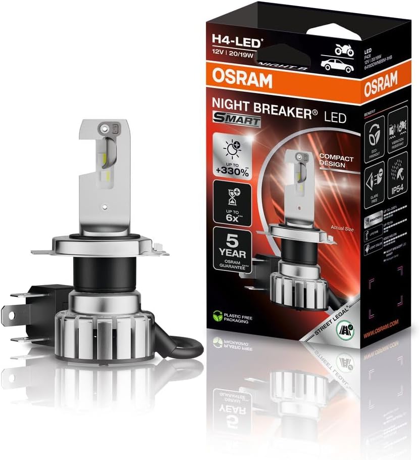 Osram H4 LED Koplamp 12V Motor Night Breaker LED Smart ECE-goedgekeurd Per Stuk