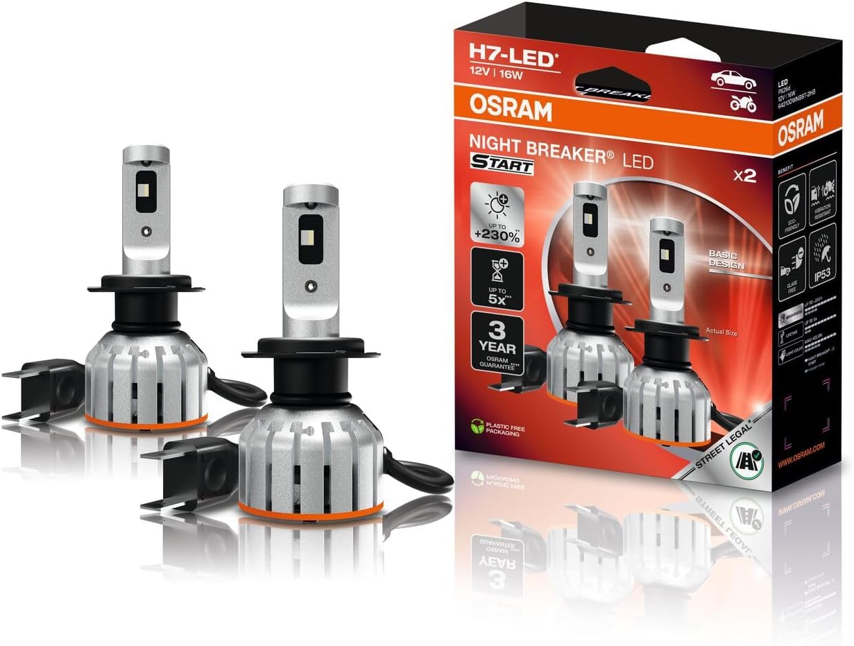 Osram Night Breaker LED Start H7 ECE-goedgekeurd Set | +230%