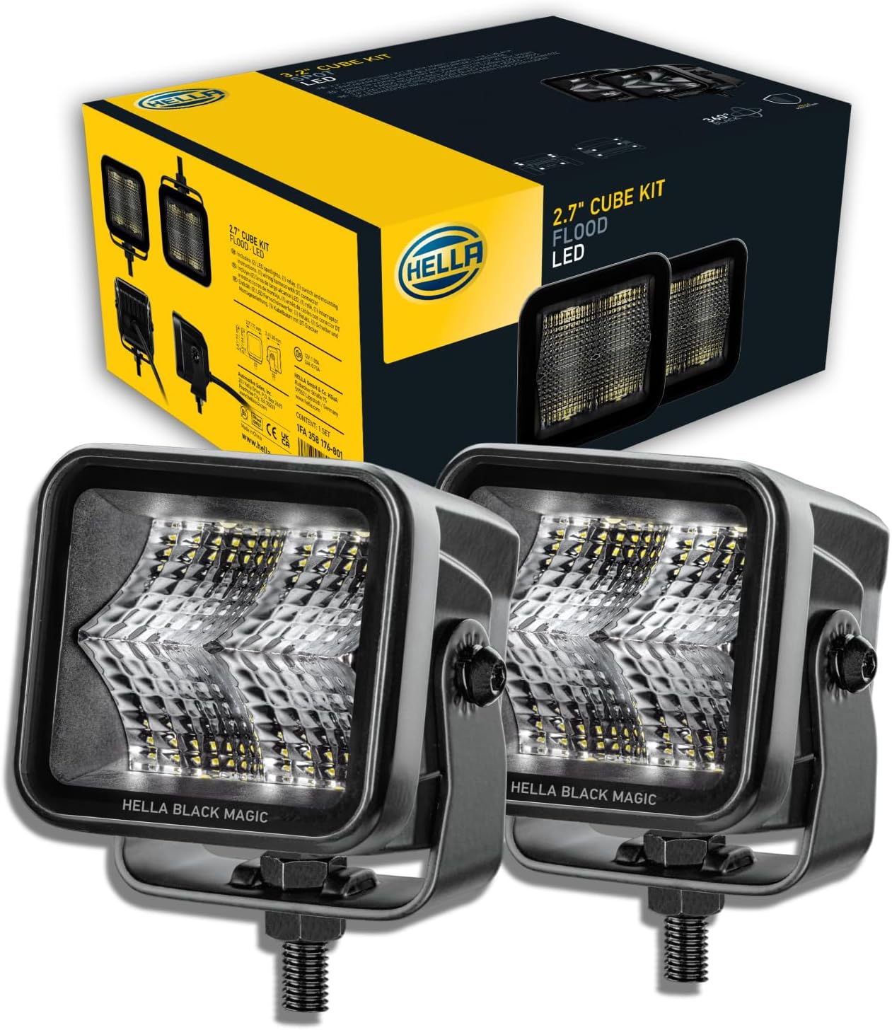 Hella LED Cube Set 2.7"  Verstraler | 1FA 358 176-801