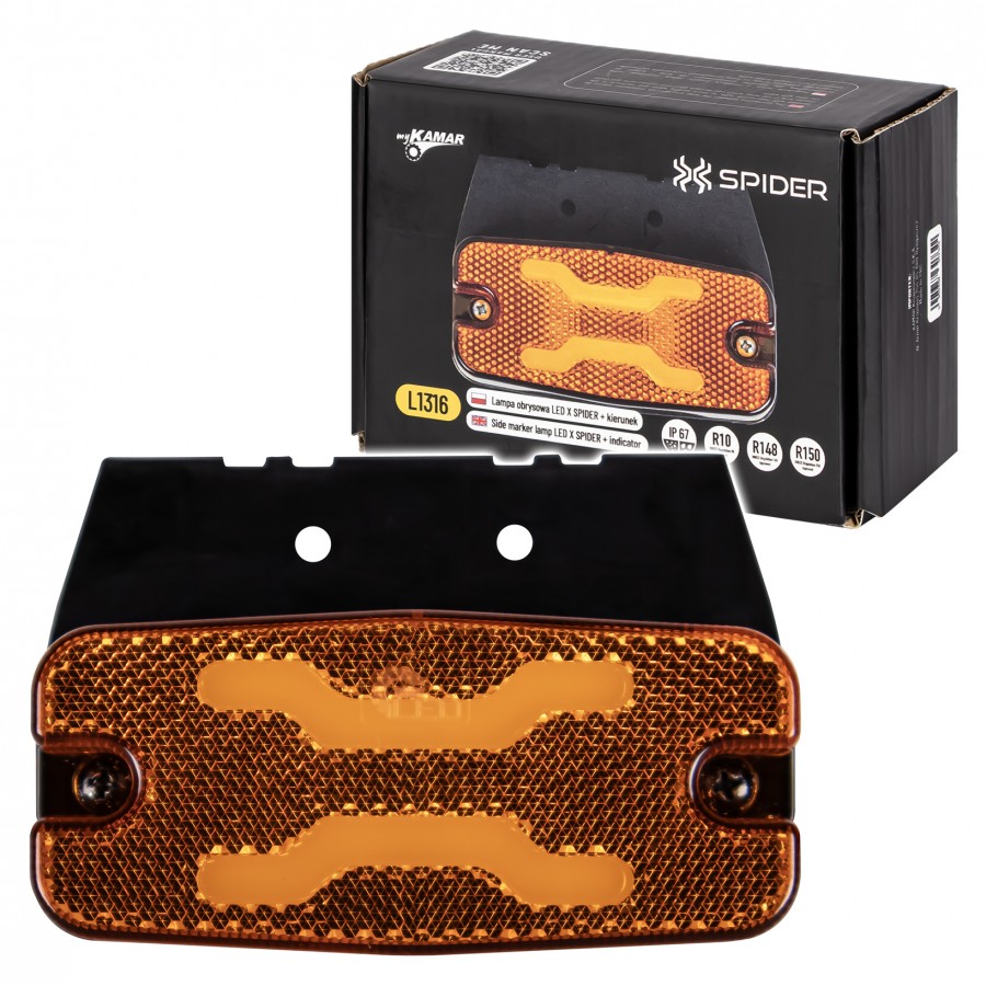 X-SPIDER LED Markeringslicht Oranje + Richtingaanwijzer | L1316
