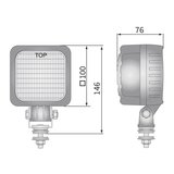LED Werklamp Breedstraler 2500LM + Kabel + Schakelaar_