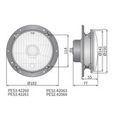 Koplamp H4 Ø182x77 + Lamphouder_