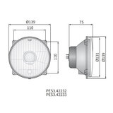 Koplamp H4 Ø139x75 4-punts bevestiging_