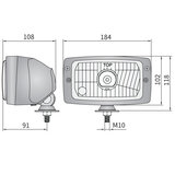 Koplamp H4 184x102x108mm Incl 12V Lampjes_