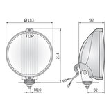 Wesem Halogeen HOS2 Chroom Verstraler Blauw 12V (LED Ring)_