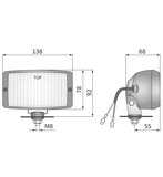 HM2 Halogeen Mistlamp afmetingen