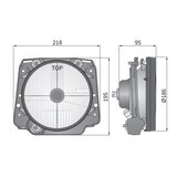 Koplamp VW Golf II, Lampglas: Ø186mm_