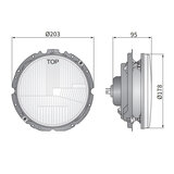 Koplamp VW Golf I Tuning, Lampglas: Ø178mm_