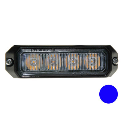 LED flitser 4-voudig compact Blauw