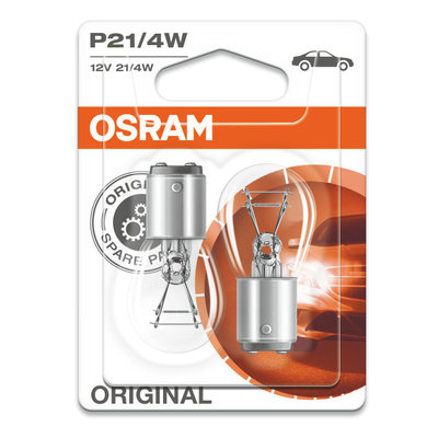 Osram P21/4W Gloeilamp 12V BAZ15d Original Line 2 Stuks