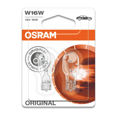 Osram W16W Gloeilamp 12V W2.1x9.5d Original Line 2 Stuks