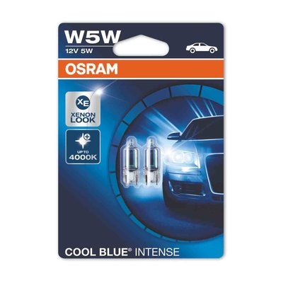 Osram W5W Gloeilamp 12V 5W Cool Blue Intense W2.1x9.5d 2 stuks