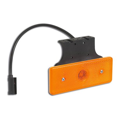 LED Zijmarkering Oranje 24V met beugel en kabel