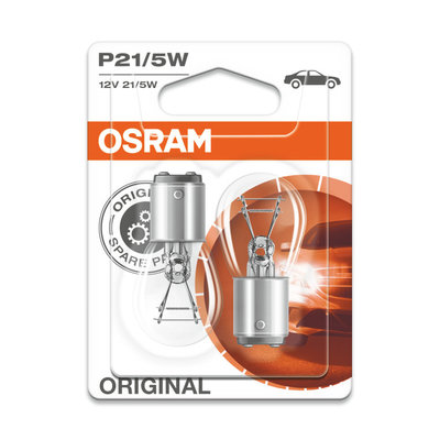 Osram P21/5W 12V Gloeilamp BAY15d Original Line 2 Stuks