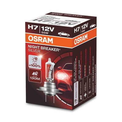 Osram H7 Halogeenlamp 12V 55W PX26d Night Breaker Silver