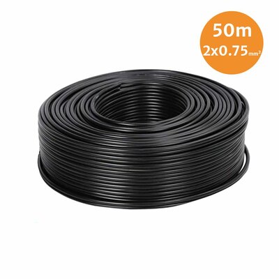 2 Aderige Kabel 2x0,75mm2 | Per 50 Meter