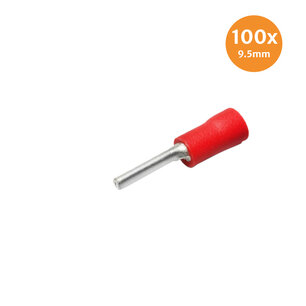 Pinnen Geïsoleerd Rood 9.5mm 100 Stuks