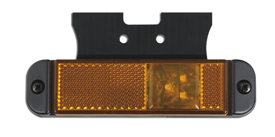 LED Zijmarkering Oranje met reflector en beugel