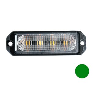 LED flitser 4-voudig ultra flat Groen