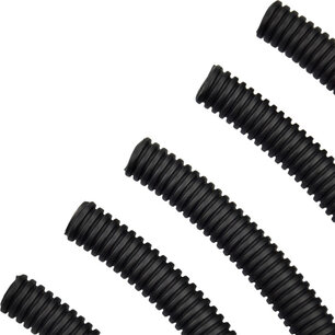 Ribbelbuis Zwart Met Inkeping 0,5m
