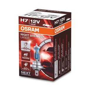 Osram H7 Halogeenlamp 12V 55W PX26d Night Breaker Laser
