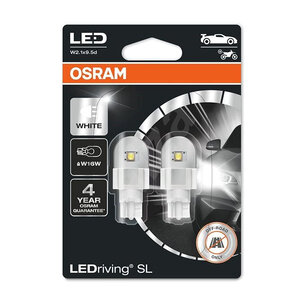 Osram W16W LED Retrofit Wit 12V W2.1x9.5d 2 Stuks
