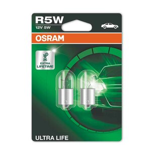 Osram Gloeilamp R5W 12V 5W Ultra Life BA15s 2 Stuks