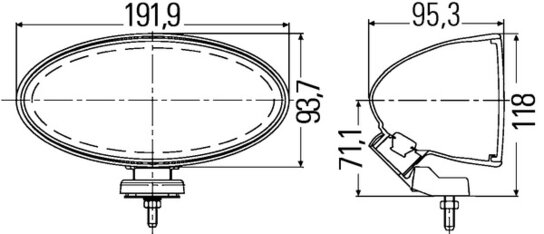 Hella Verstr Comet 300FF huis grijs zKap H3 | 1FB 007 892-071