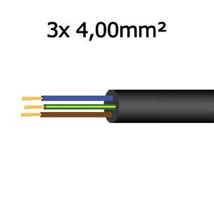 Soepele Aansluitkabel 3x 4,00mm²