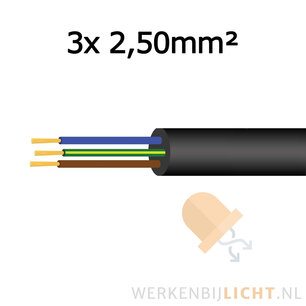 Soepele aansluitkabel 3x 2,50mm²