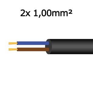 Soepele Aansluitkabel 2x 1,00mm²