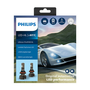 Philips H11 LED Koplamp 12/24V 16W 2 Stuks