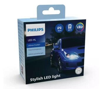 Philips H3 LED Koplamp 12/24V 18W 2 Stuks