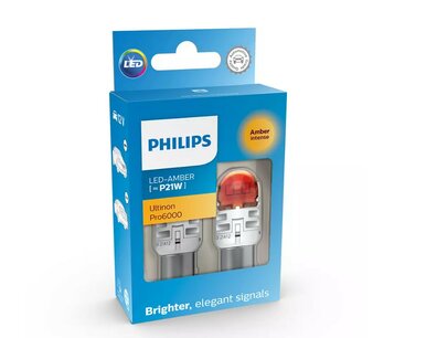 Philips P21W LED Retrofit Oranje 12V 2 Stuks