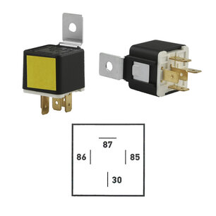 12 Volt Contact-Maak Relais 30A