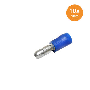 Rondsteker Geïsoleerd Blauw 4mm (1,5-2,5mm) 10 Stuks